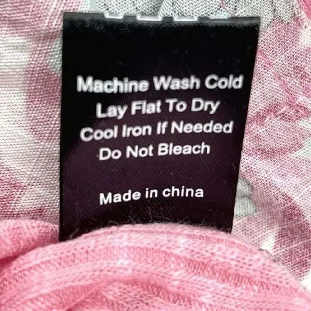 POL Patchwork Tunic Top Sz Medium Pink Floral Lac… - image 9